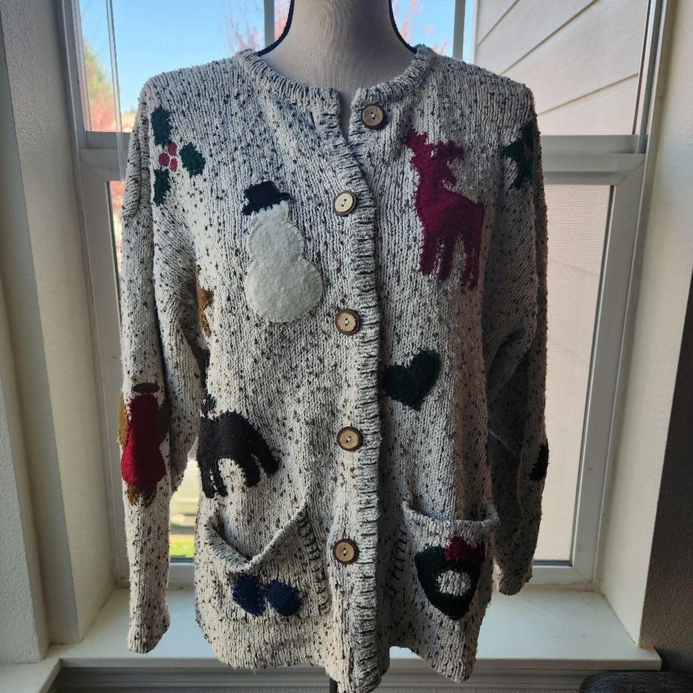 Vintage Woolrich Silk Blend Holiday Sweater | L